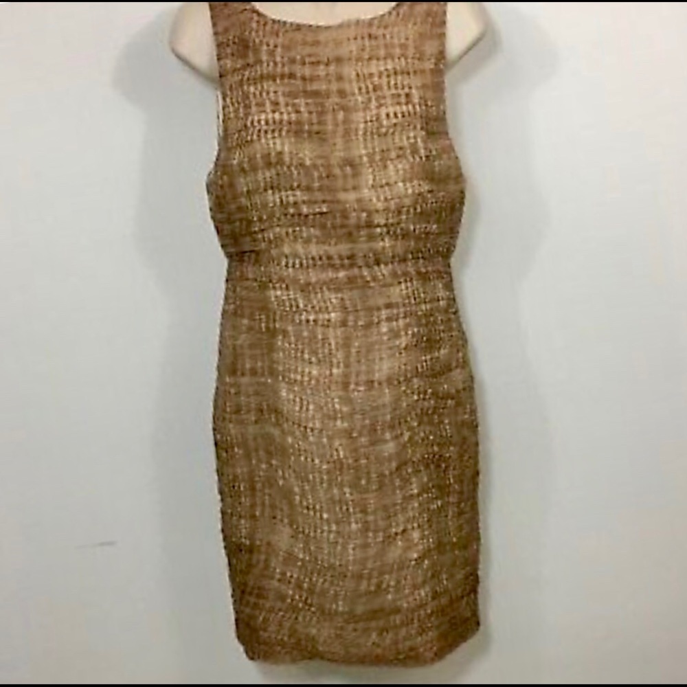 Alice and Olivia Crinkle Chiffon Cocktail Dress